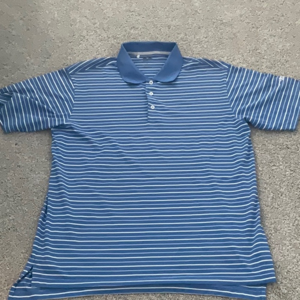 Blue Striped Men's Polo Shirt